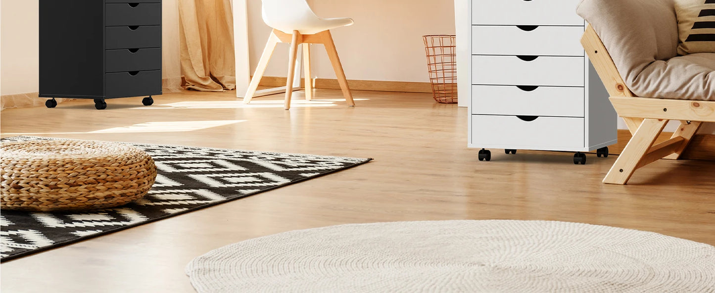 7-Drawer Chest Storage Cabinet with Wheels