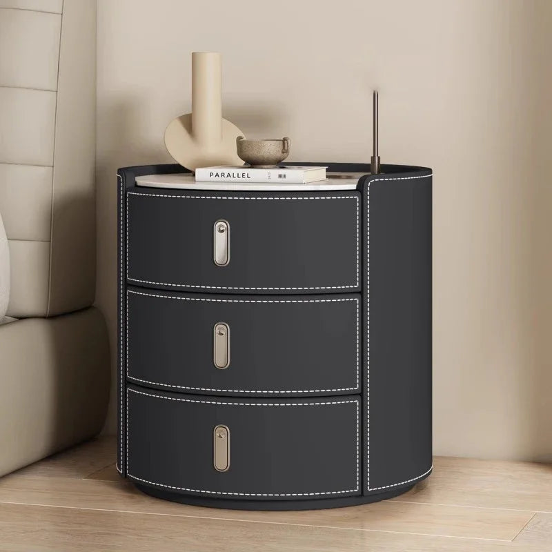 Minimalist Nordic Nightstand – Elegant Bedside Table with Storage Drawers