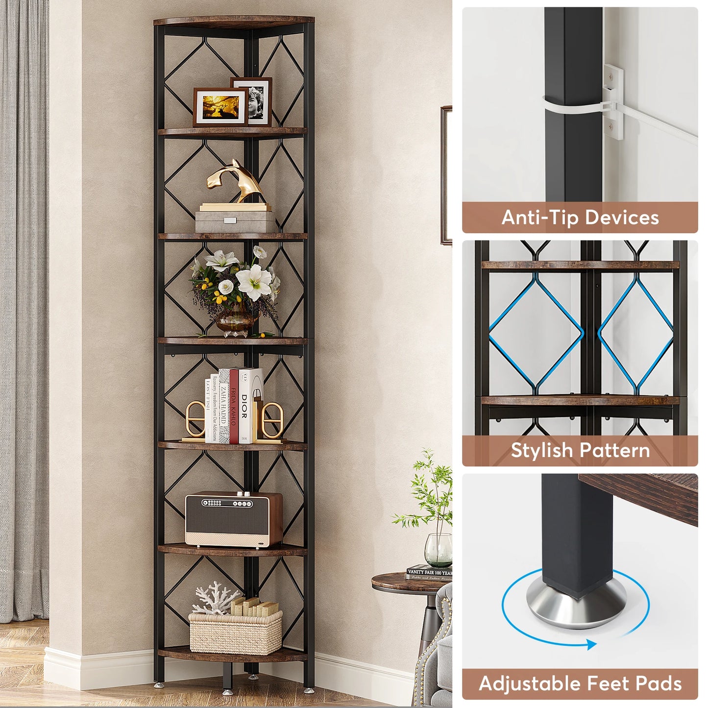 Slim Corner Bookcase