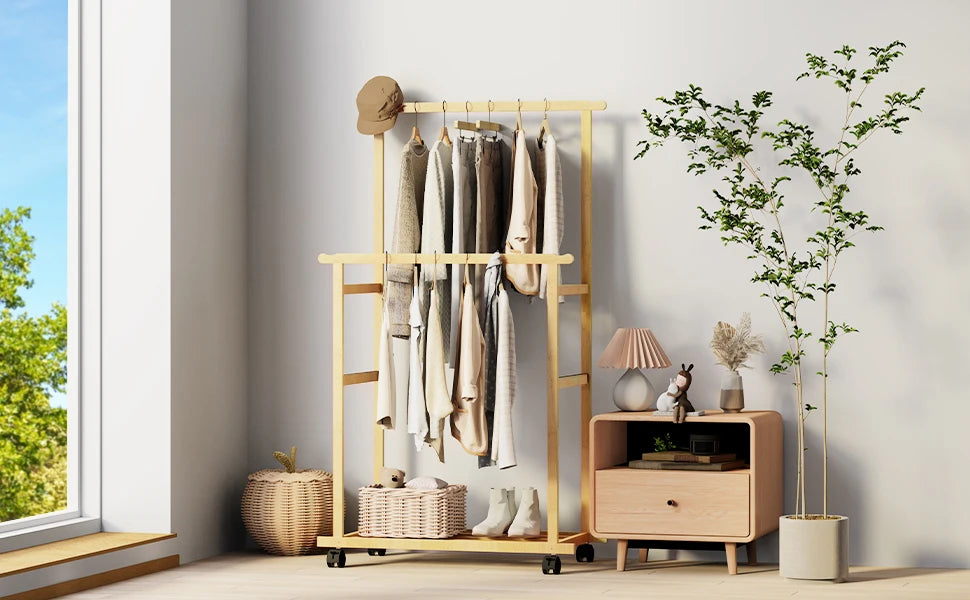 Bamboo Double Rail Rack