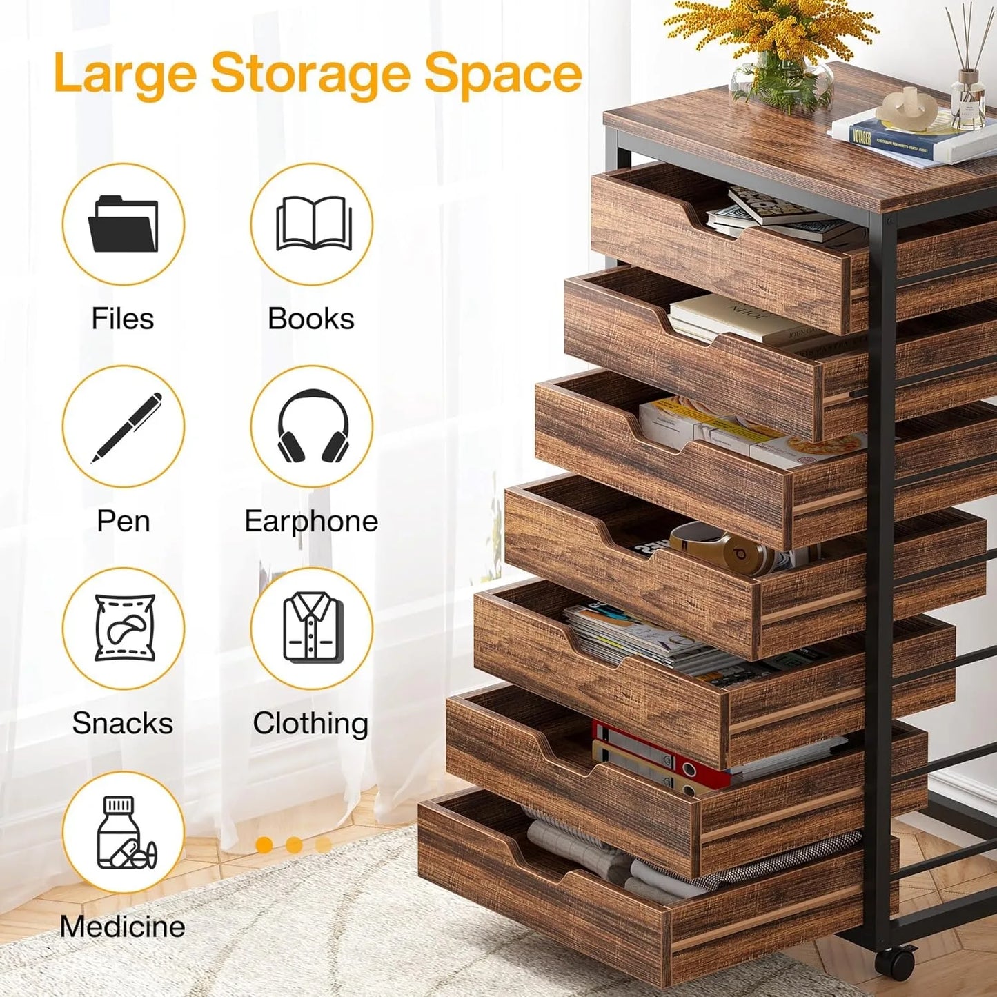 7 Drawer Mobile Cabinet