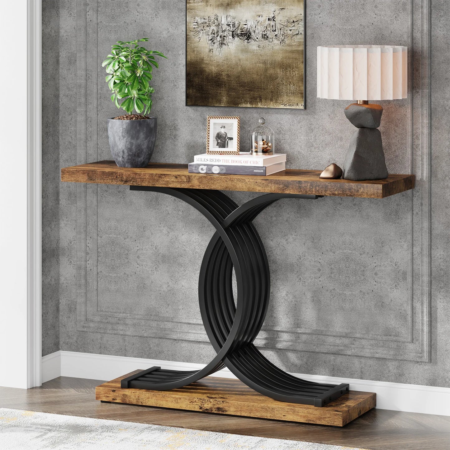 Gold Geometric Console