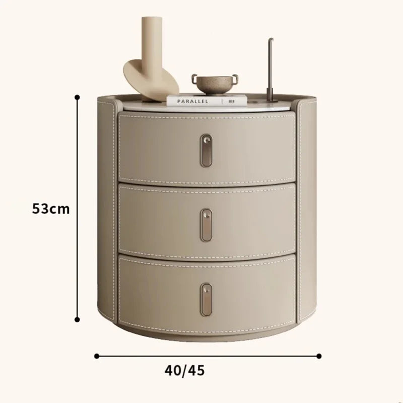 Minimalist Nordic Nightstand – Elegant Bedside Table with Storage Drawers