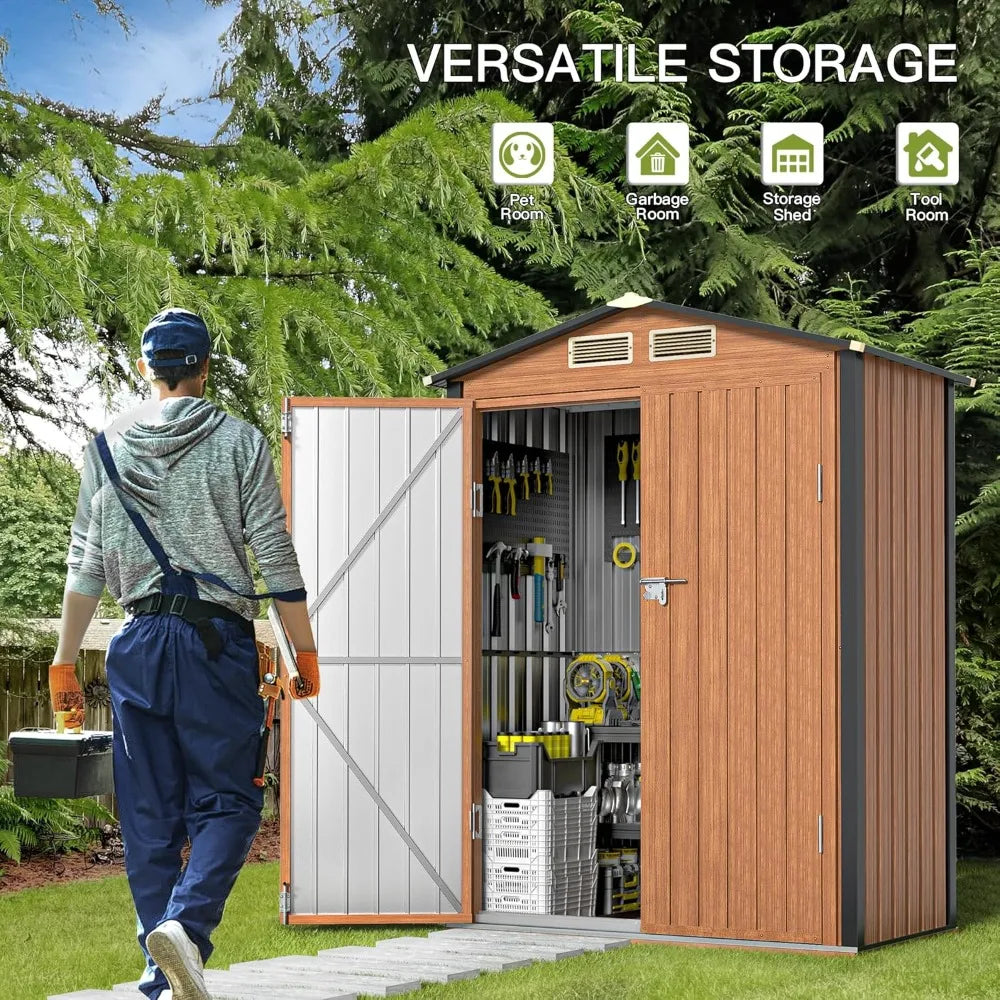 5×3 Outdoor Metal Storage Shed