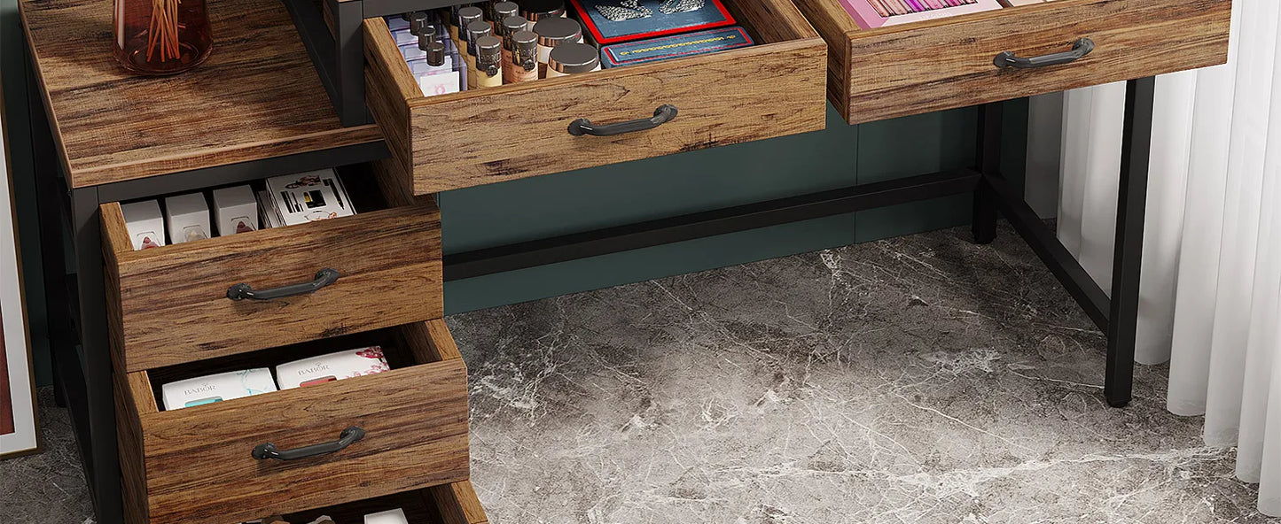 5 Drawer Vanity Desk