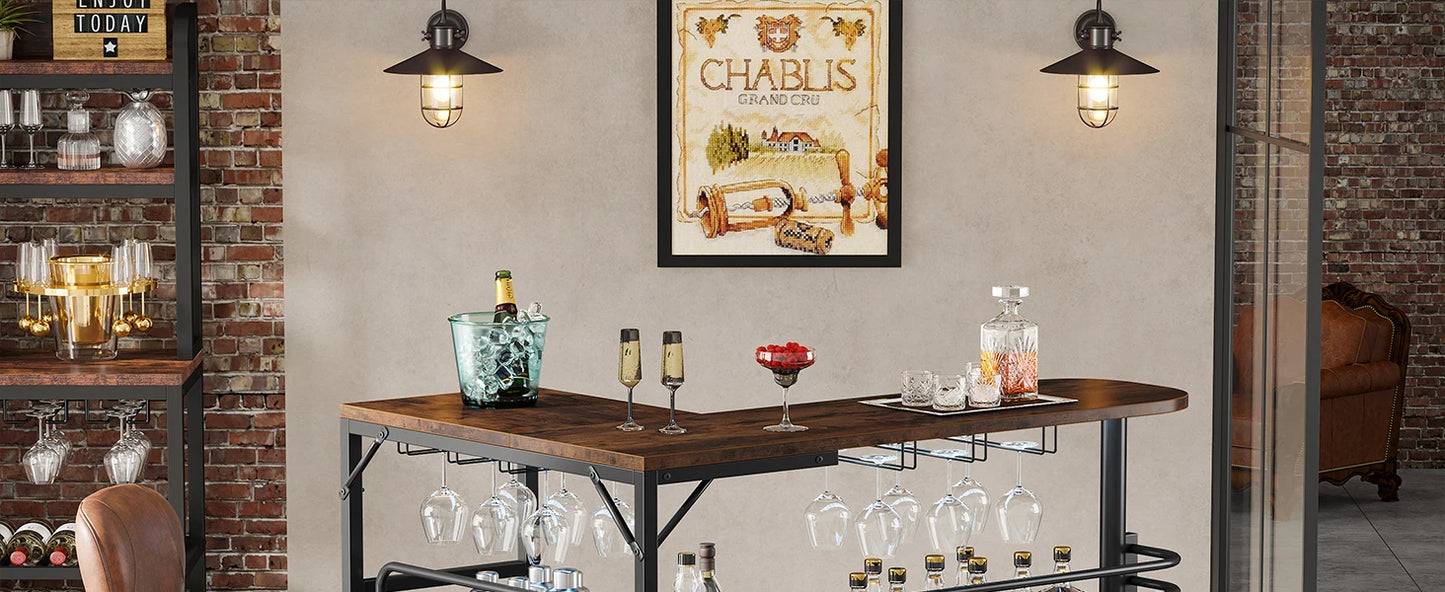 L Shaped Home Bar