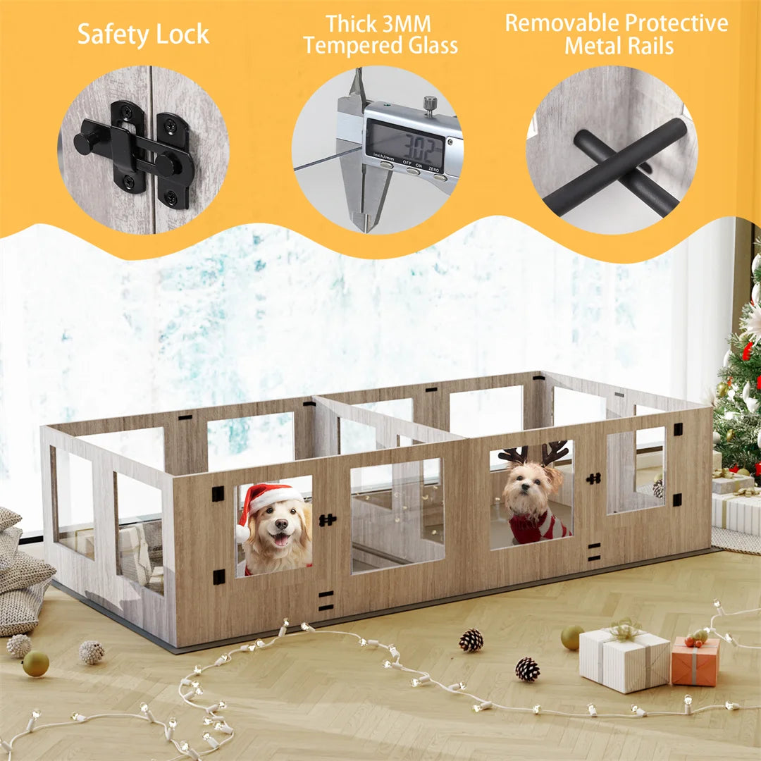 Glass Whelping Box Playpen