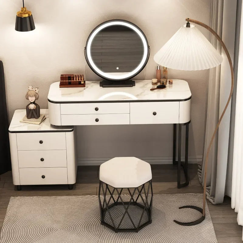 Luxury Vanity Table with Mirror & Drawers – Modern Classic Makeup Desk