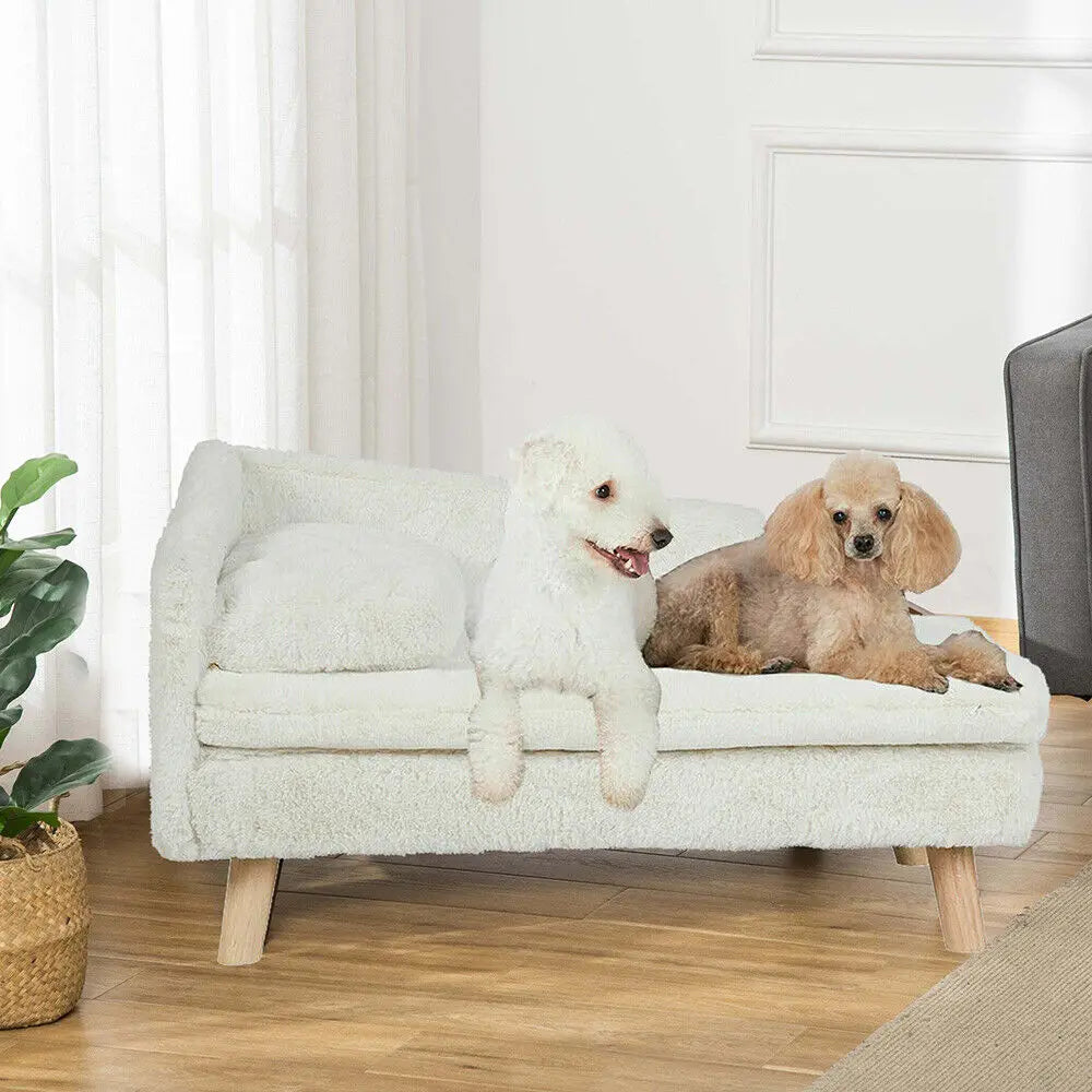 L-Shaped Elevated Pet Sofa Bed