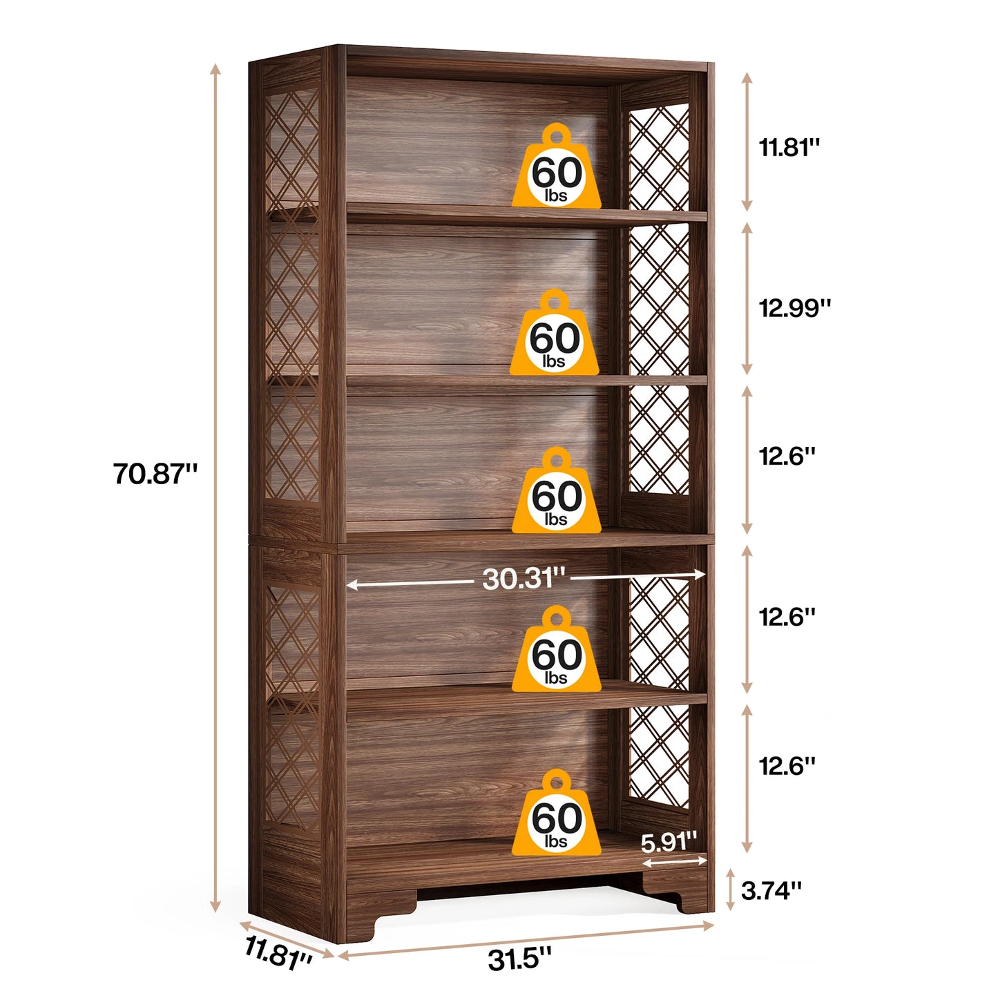Industrial X-Frame Bookcase