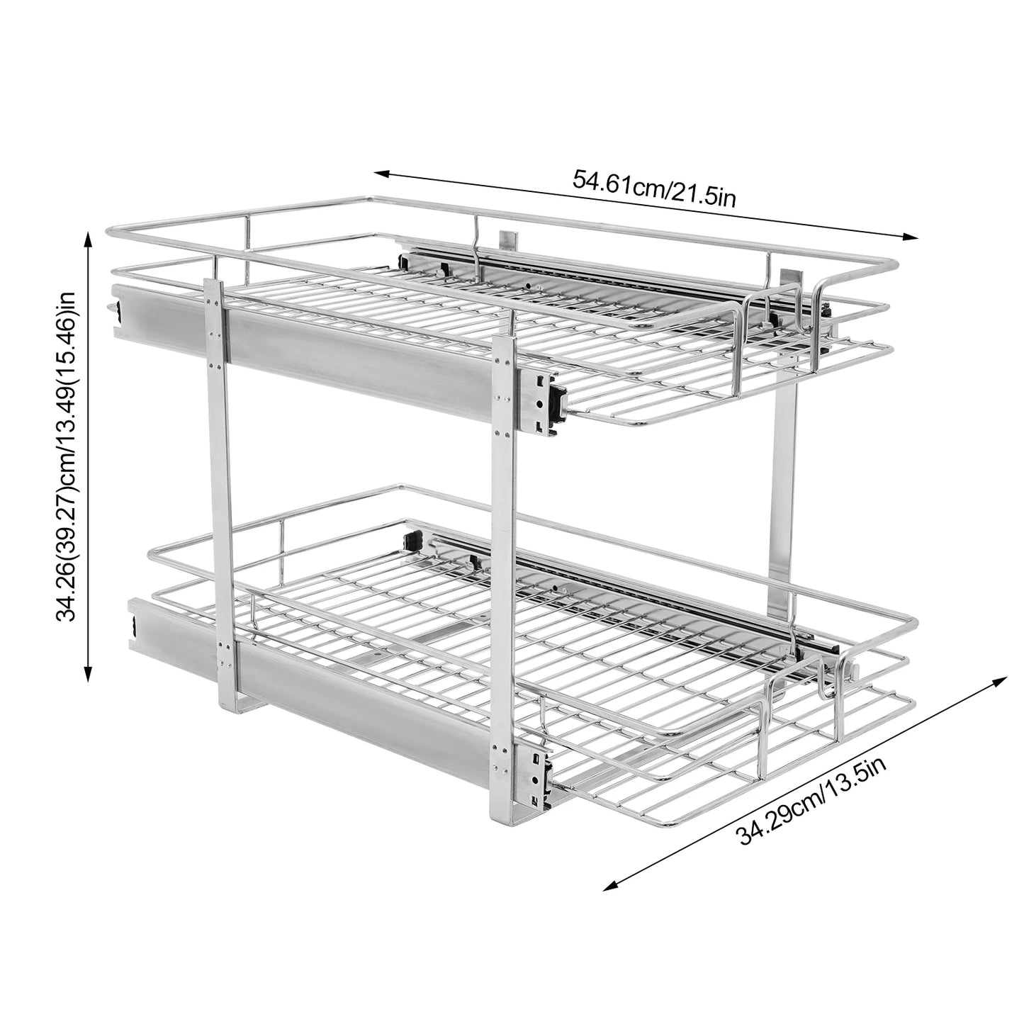 2‑Tier Pull Out Cabinet Organizer
