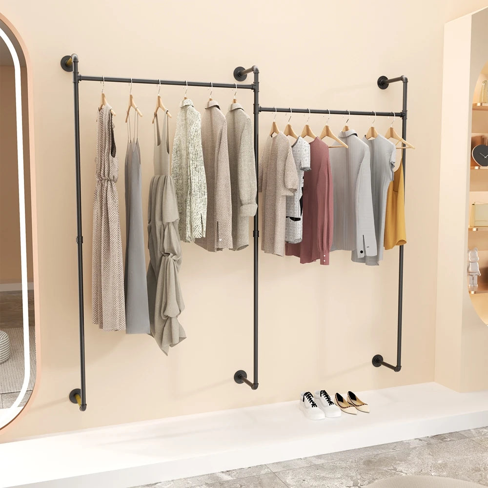 Industrial Wall Clothes Rod