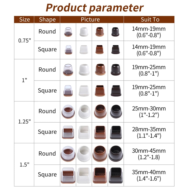 Chair Leg Protectors Set