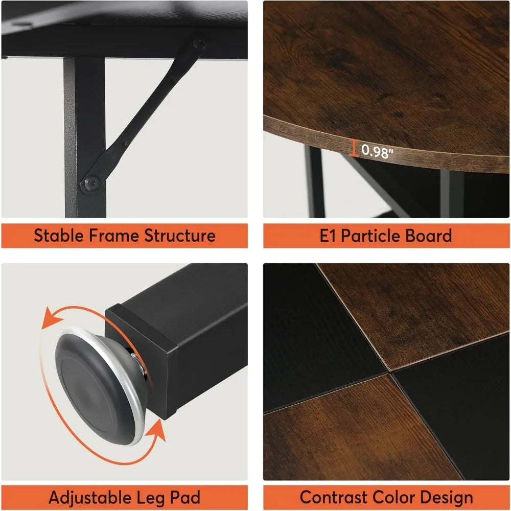 Round Storage Dining Table