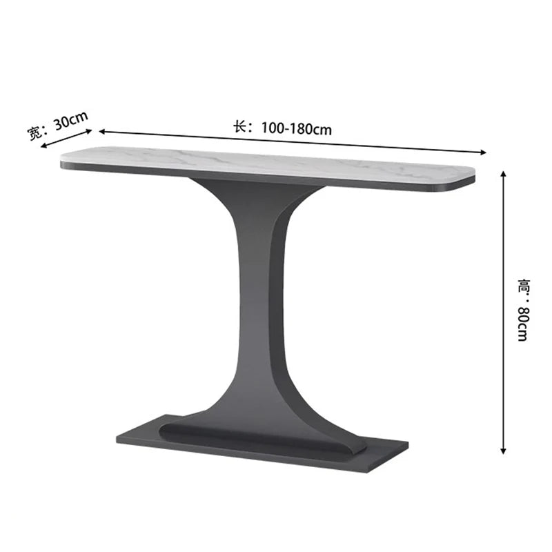 Luxury Corner Console Table – Modern Nordic Entryway Table with Unique Design for Living Rooms and Hallways