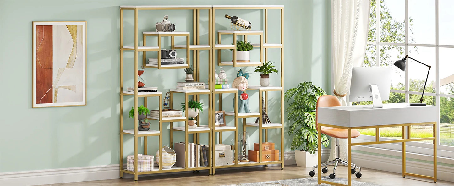Geometric Metal Bookcase