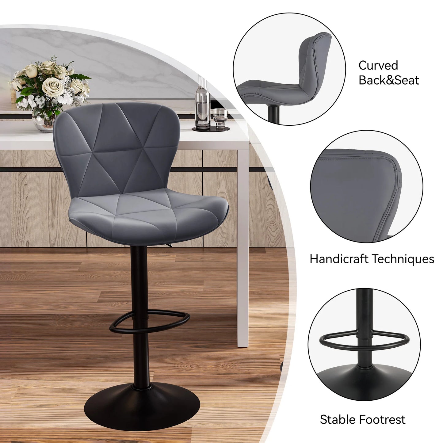 Adjustable Swivel Bar Chairs