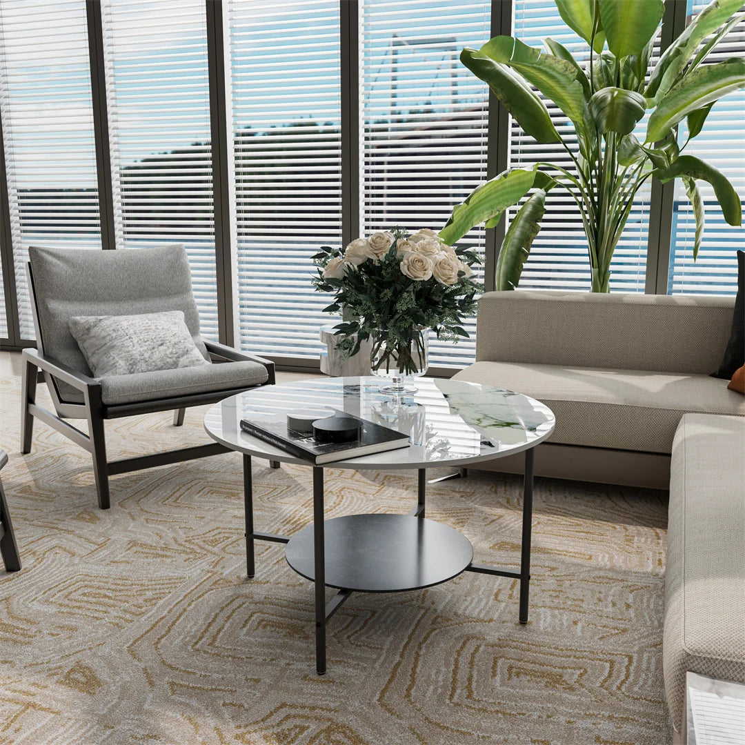 Round Double-Layer Coffee Table