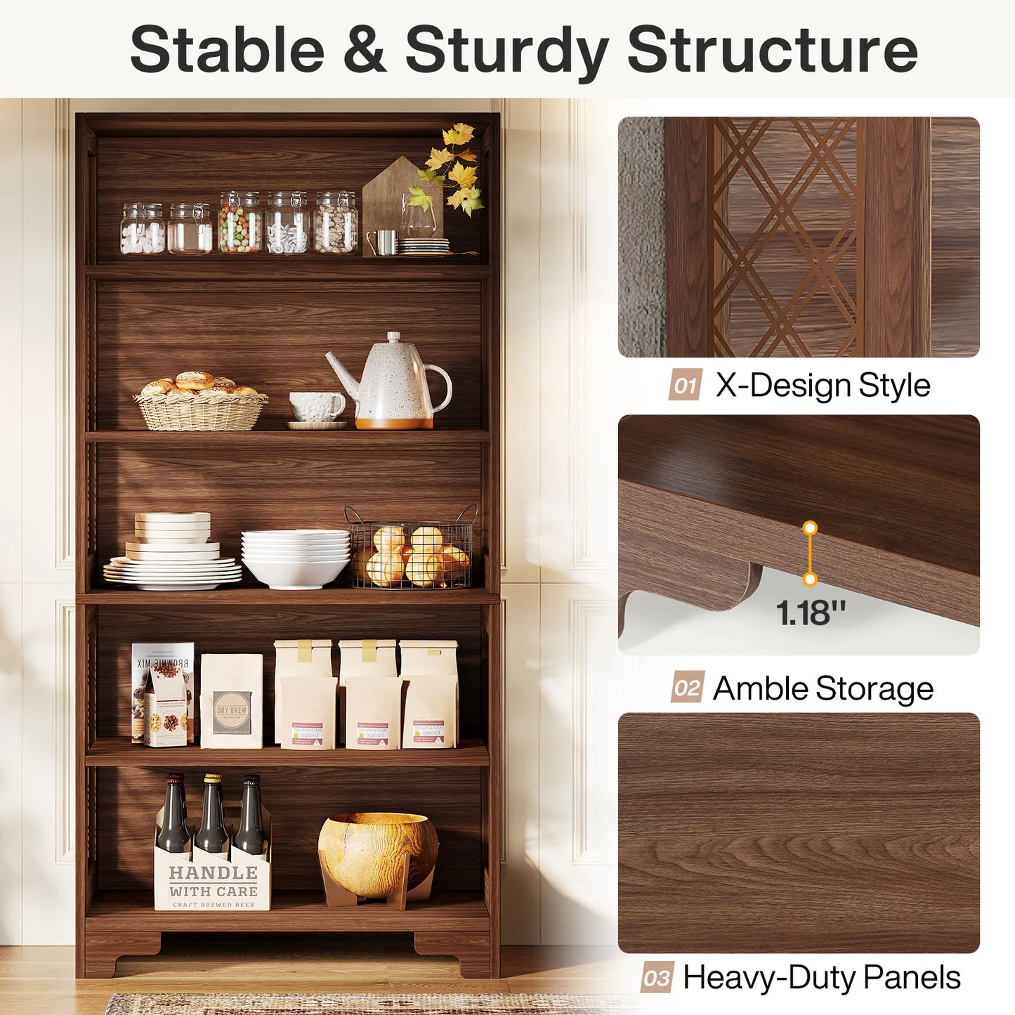 Industrial X-Frame Bookcase