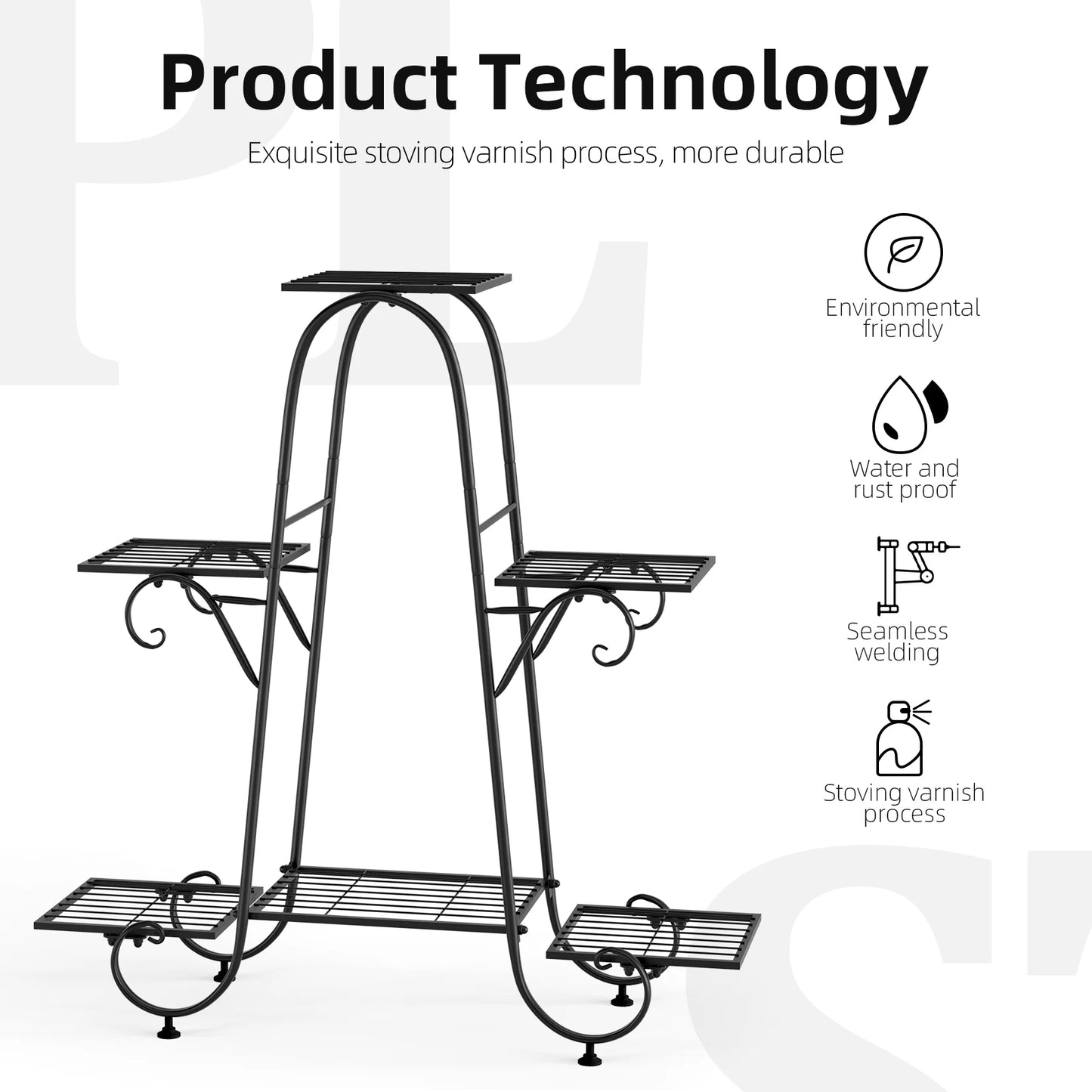 6-Tier Metal Plant Stand