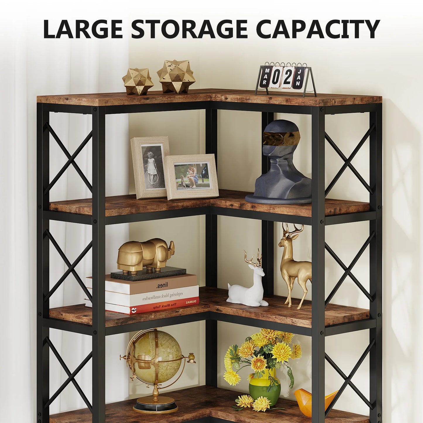 7‑Tier Corner Bookcase