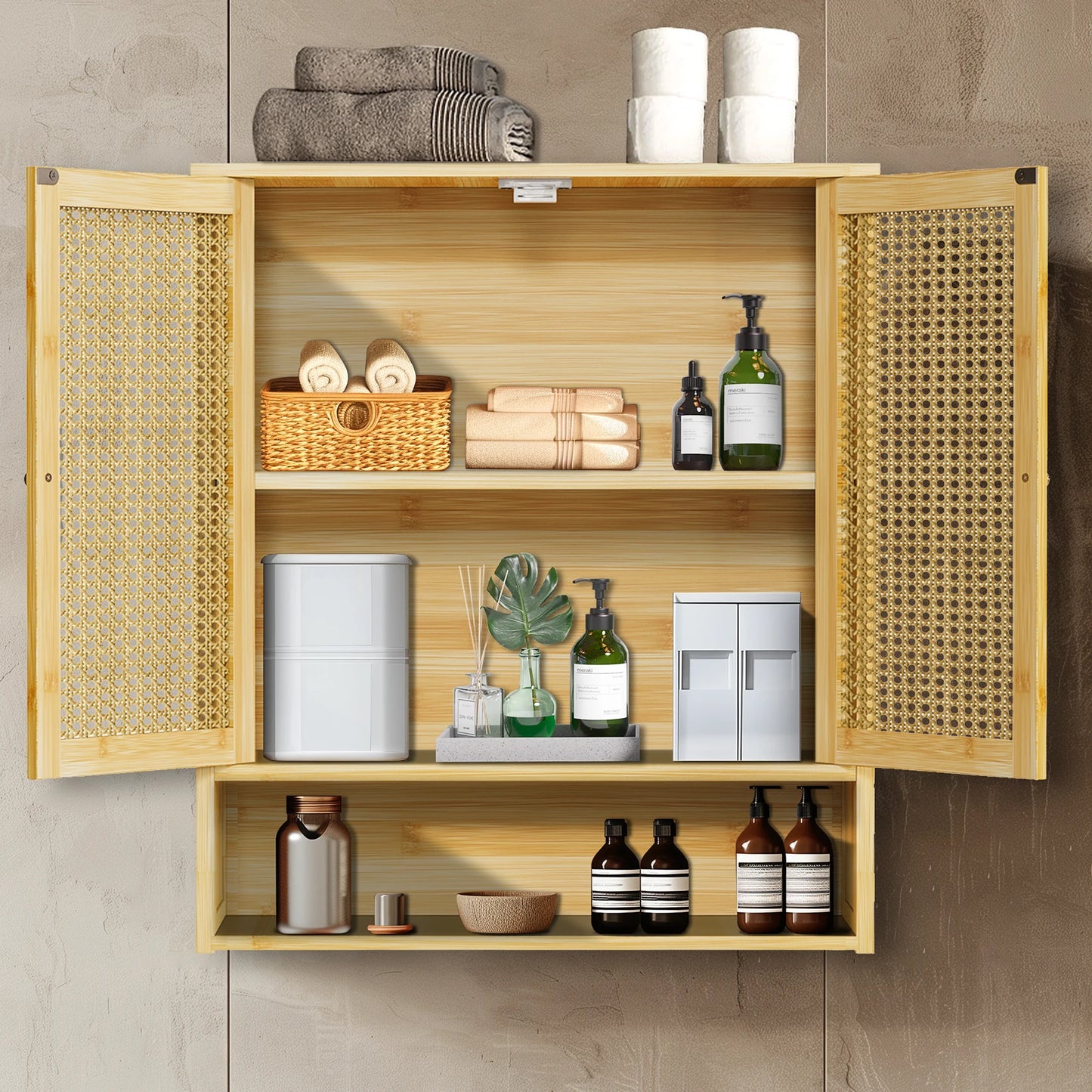 Bamboo Wall Cabinet