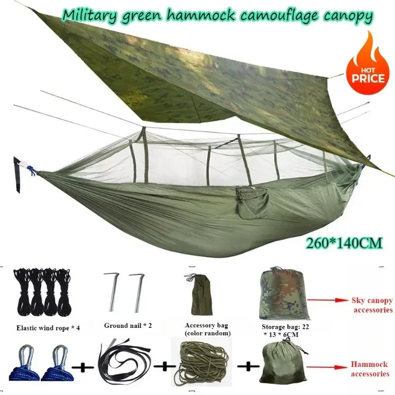 Mosquito‑Proof Hammock with Canopy