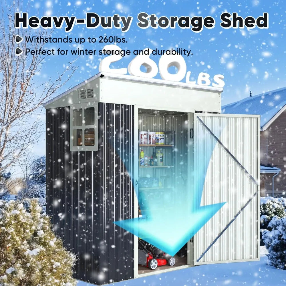 5×3 FT Compact Metal Storage Shed