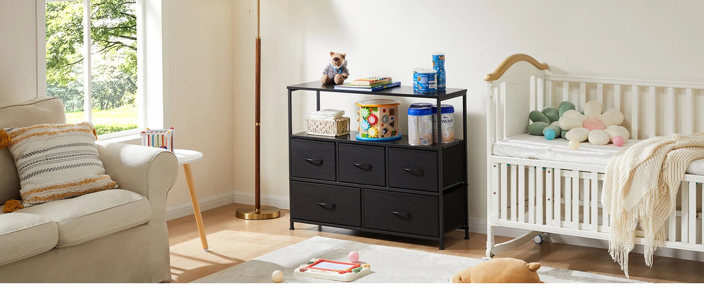 5-Drawer Shoe Cabinet TV Stand