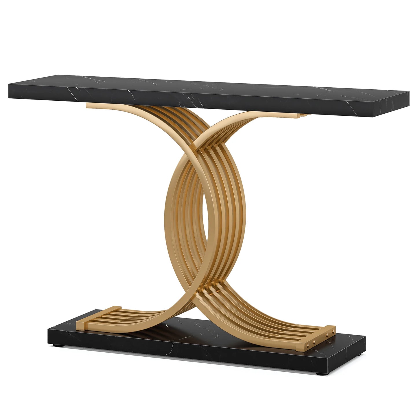 Gold Faux Marble Console