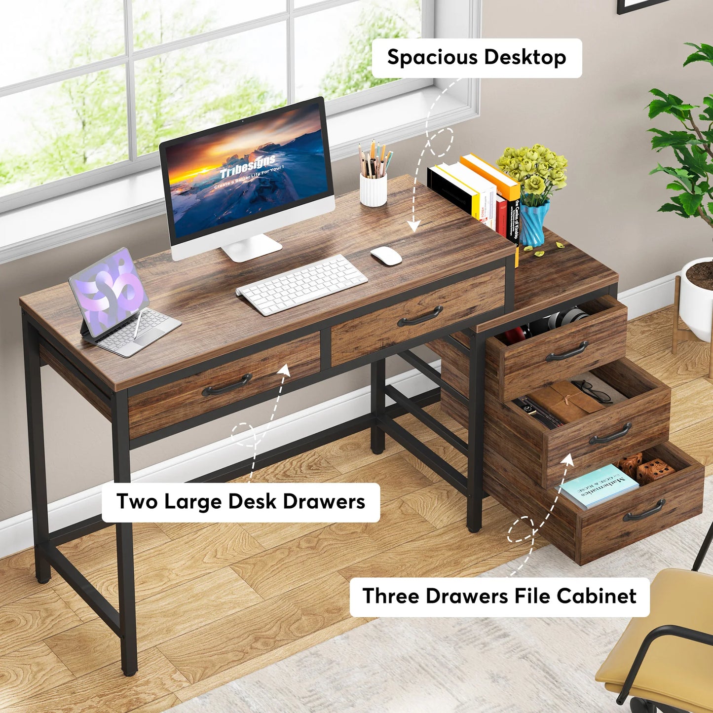 Reversible Drawer Desk
