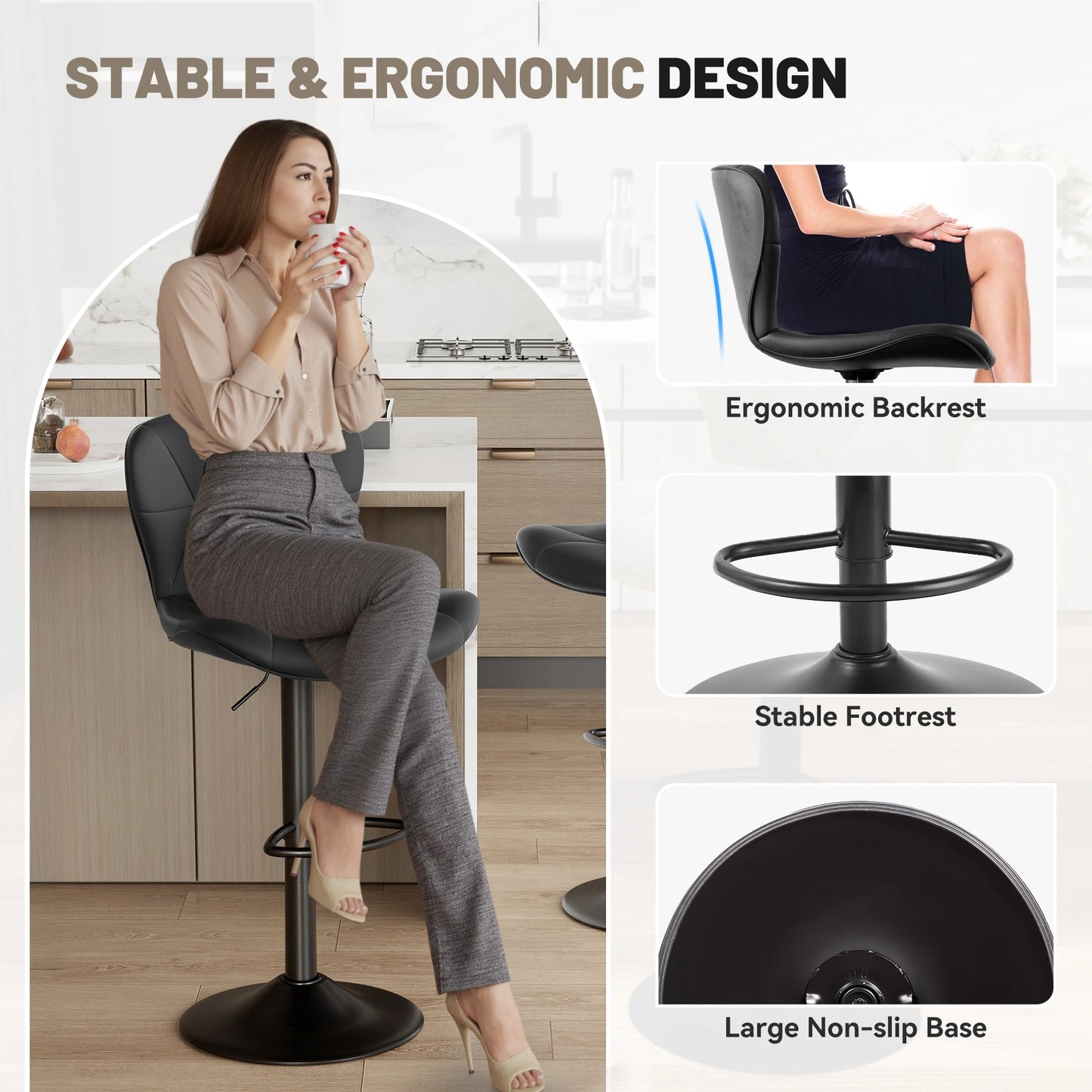 Adjustable Swivel Bar Chairs