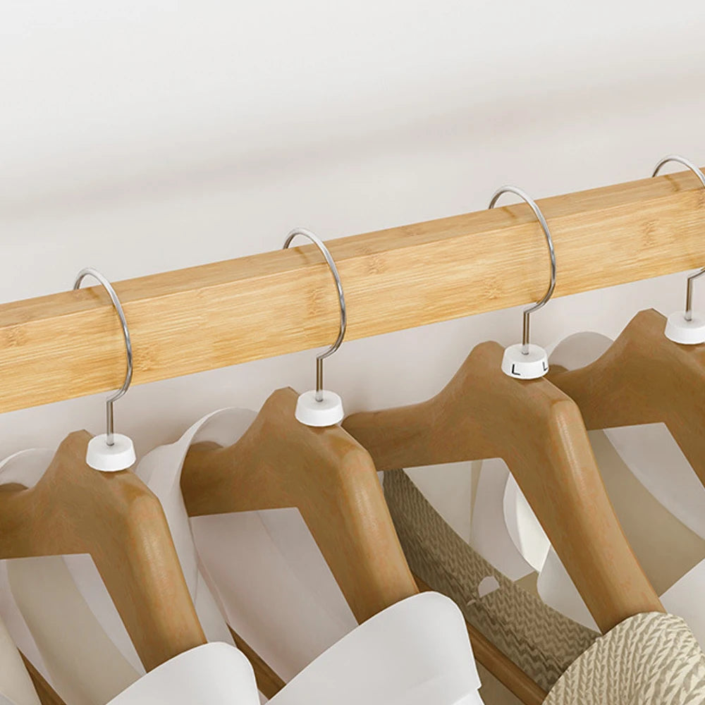 Bamboo Rolling Clothes Rack