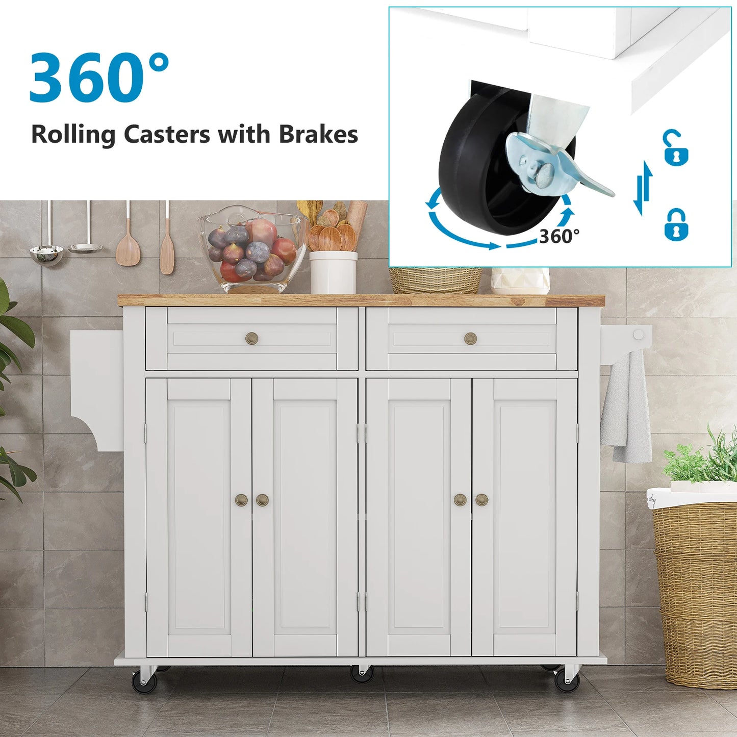rolling kitchen cart