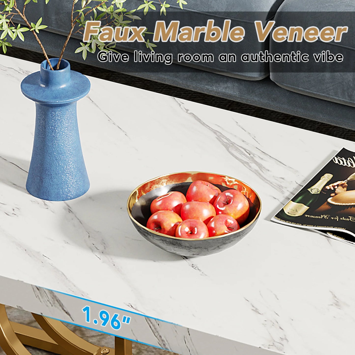 Faux Marble Coffee Table