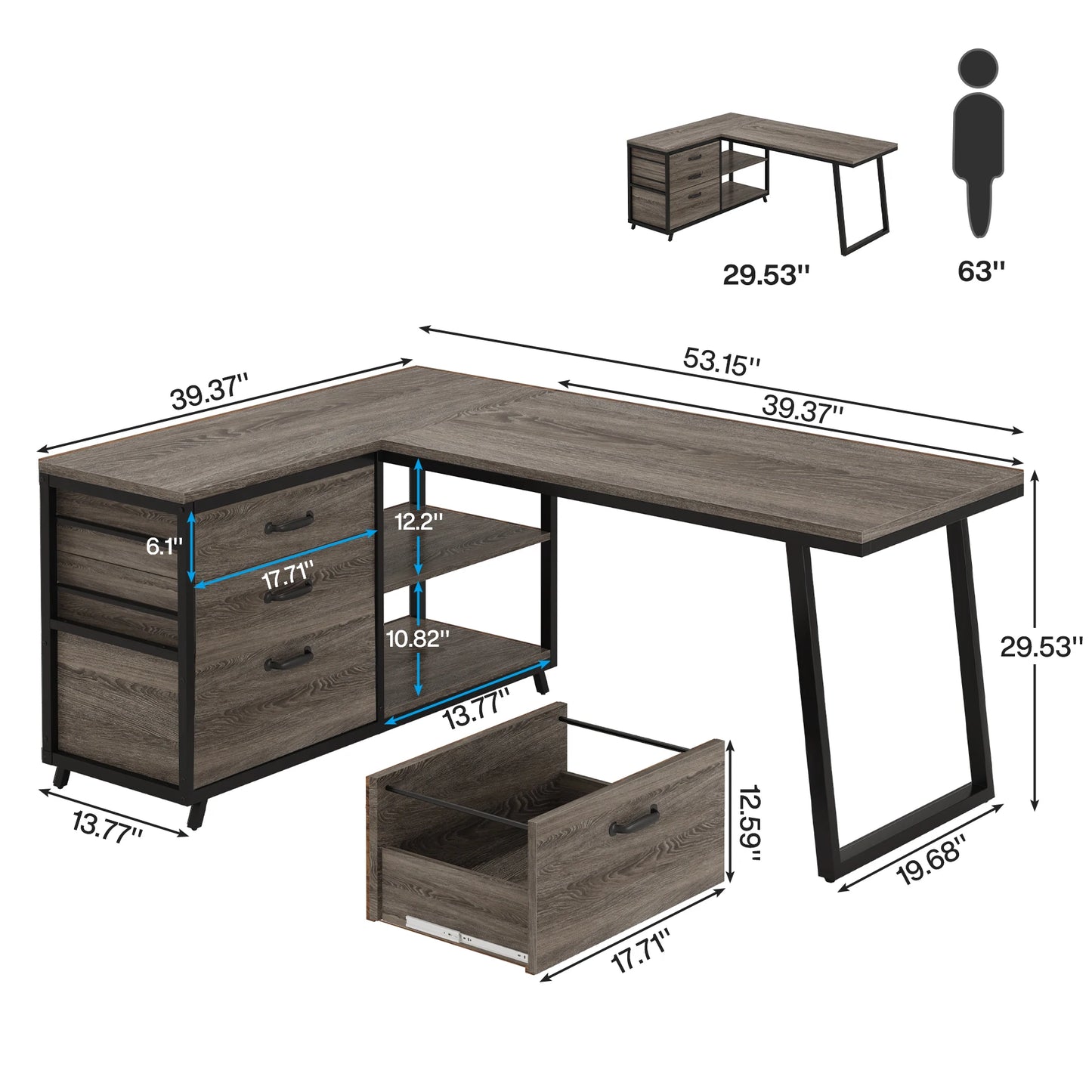 L‑Shaped PC Desk