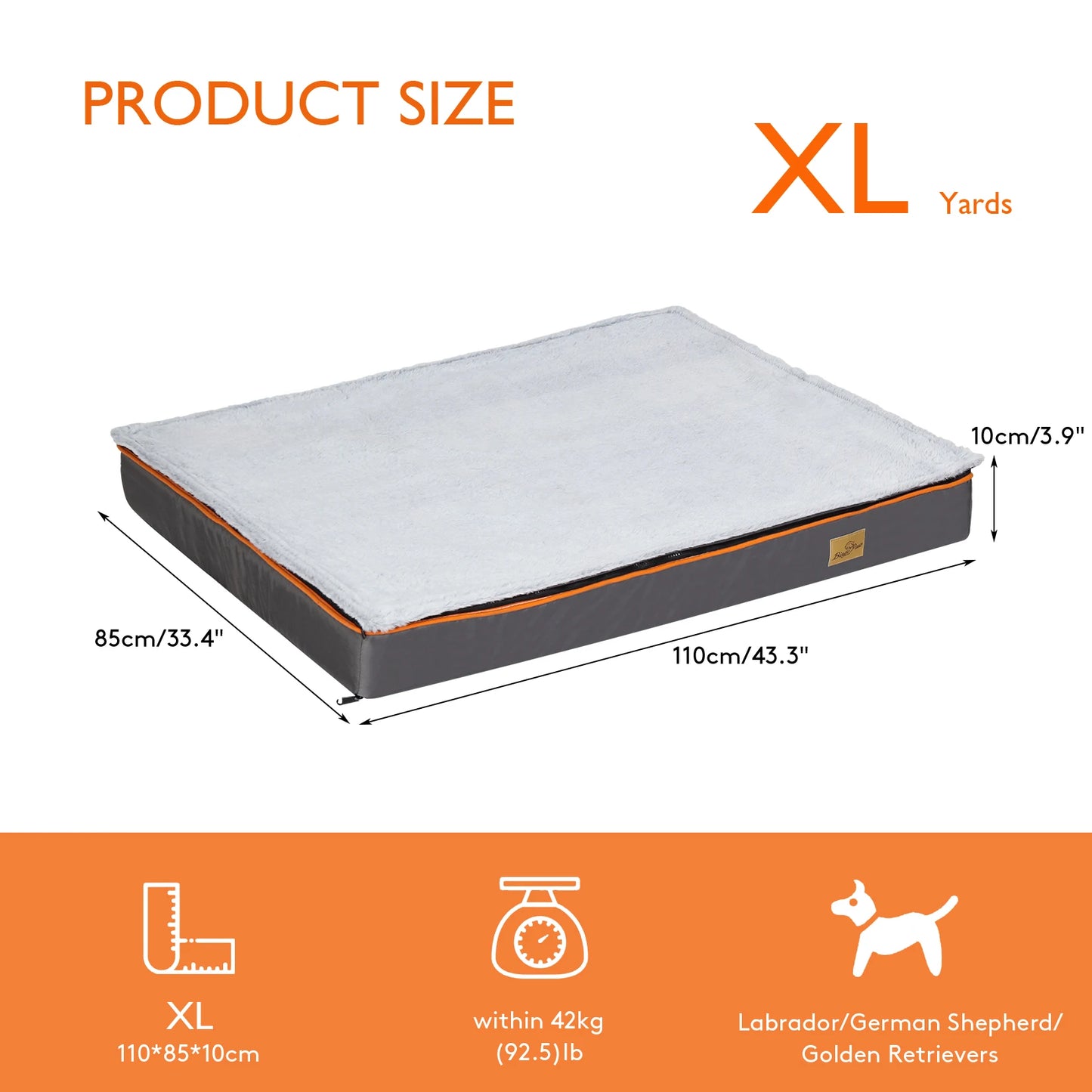 Orthopedic Foam Dog Bed with Washable Cover