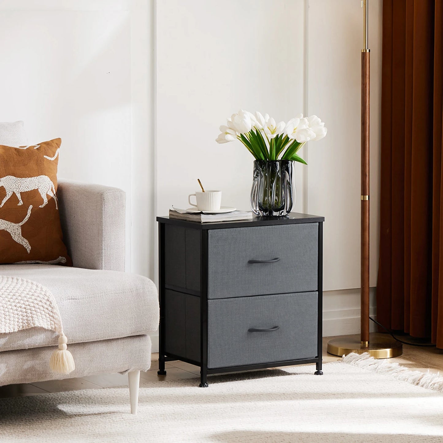 2-Drawer Living Room Cabinet