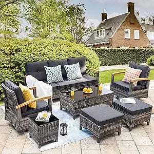 Rattan Patio Conversation Set