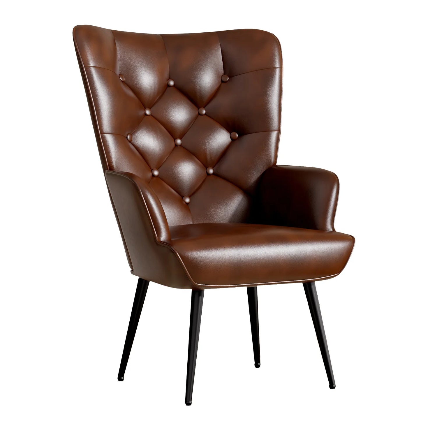 Velvet High Back Armchair