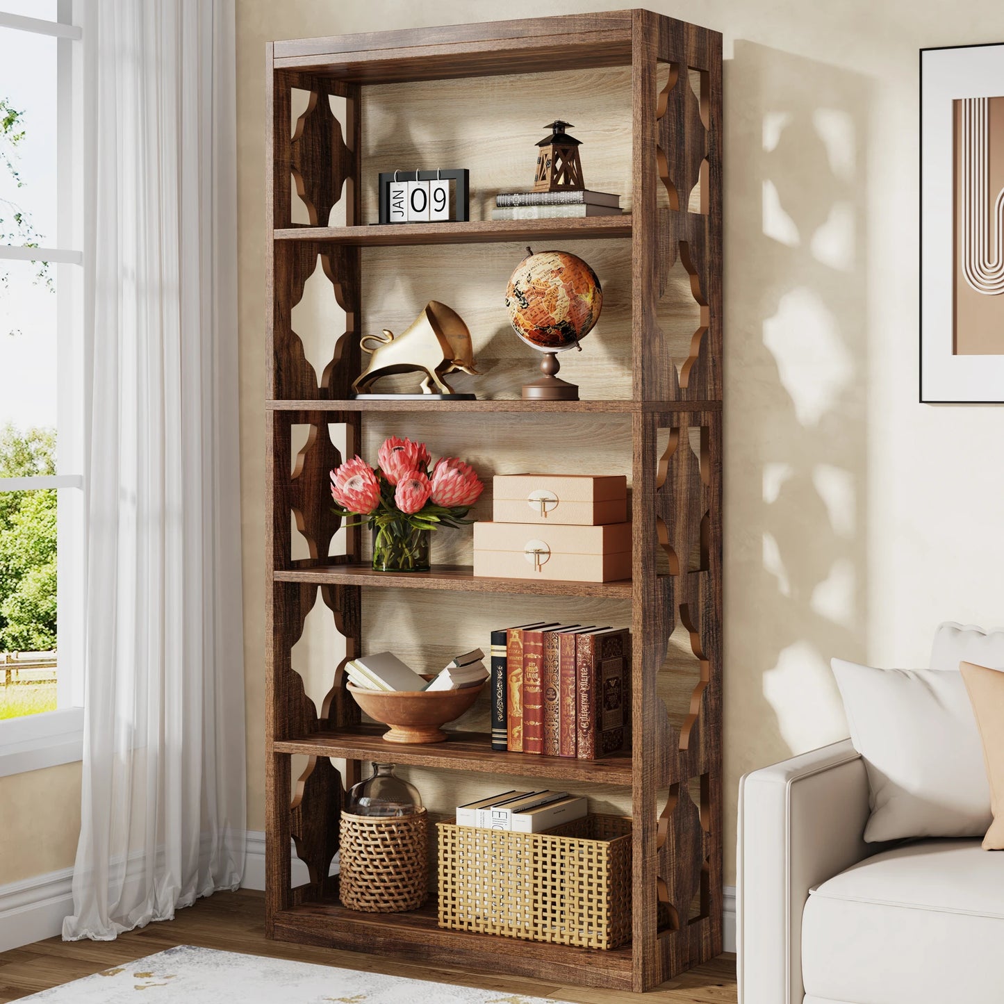 Industrial X-Frame Bookcase