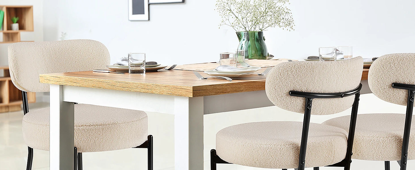 Ergonomic Round Dining Chairs (Set of 2)