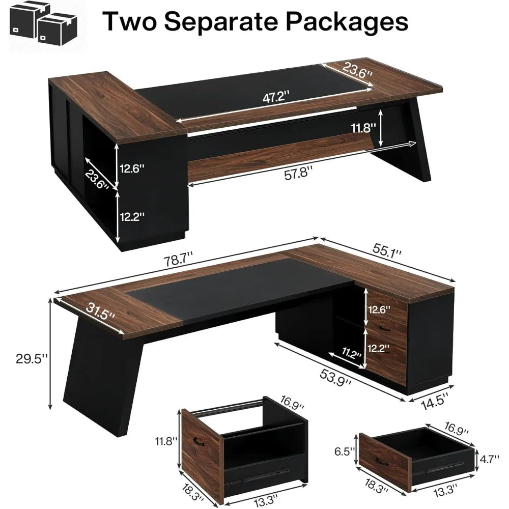 Executive L‑Shaped Desk