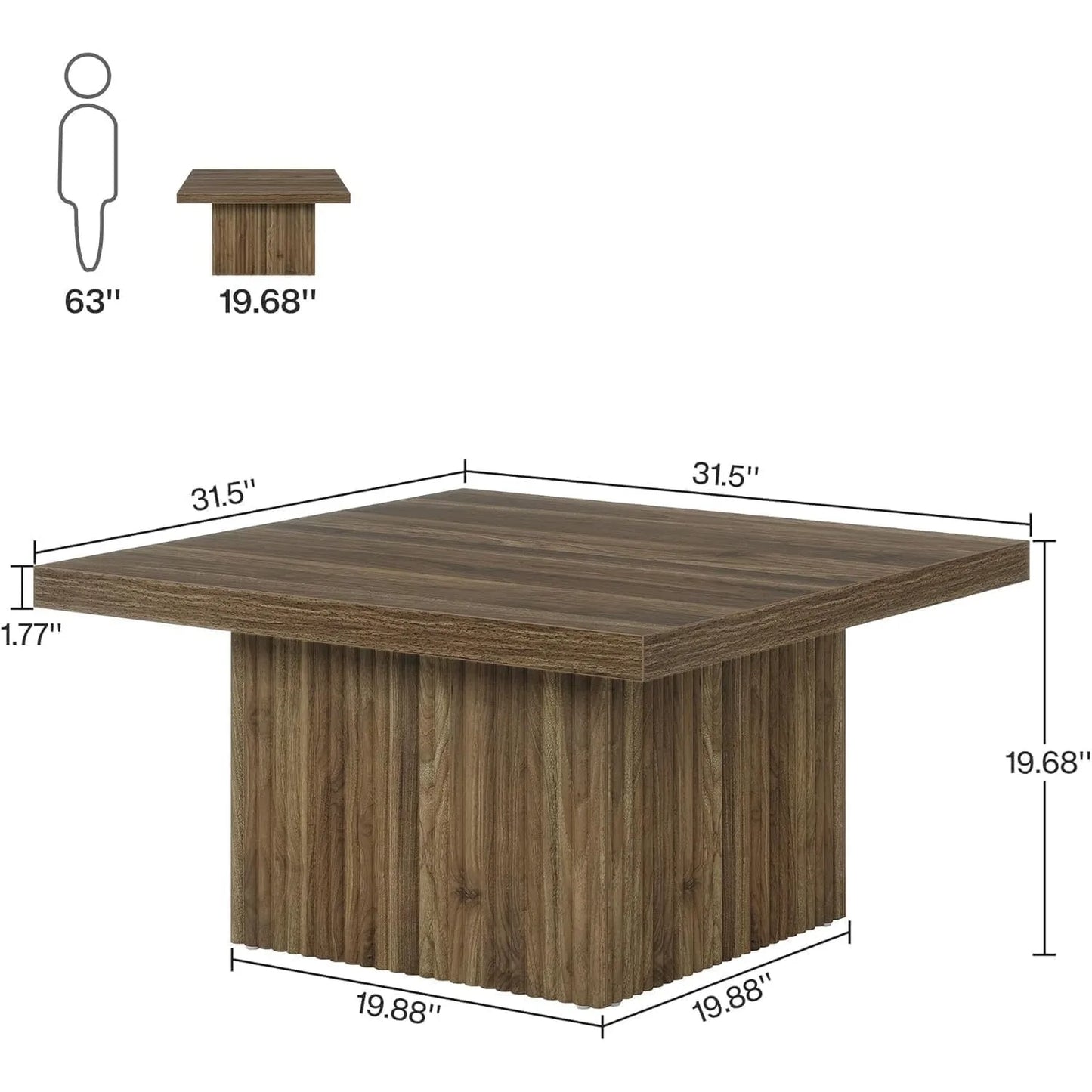 Vintage Square Coffee Table