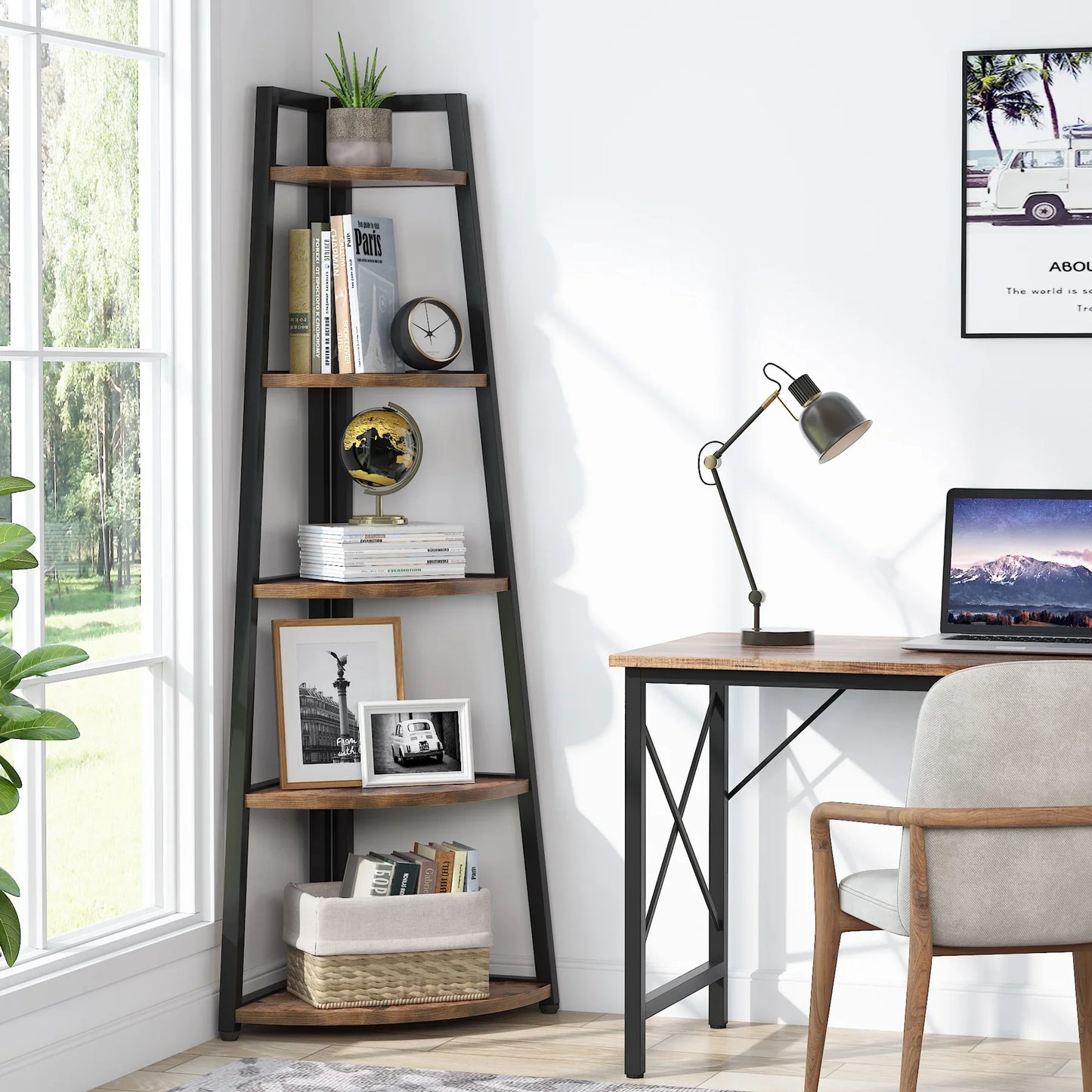 Corner Ladder Bookcase