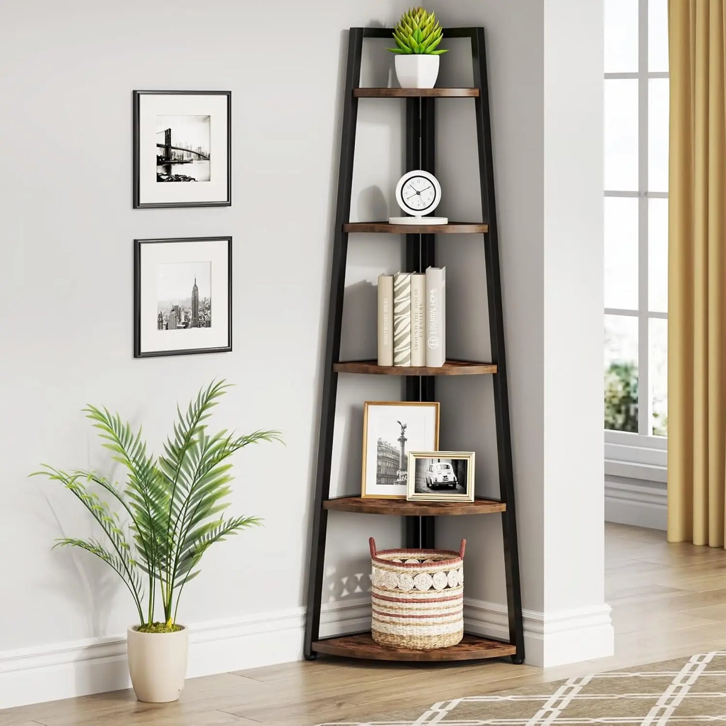 White Corner Bookcase