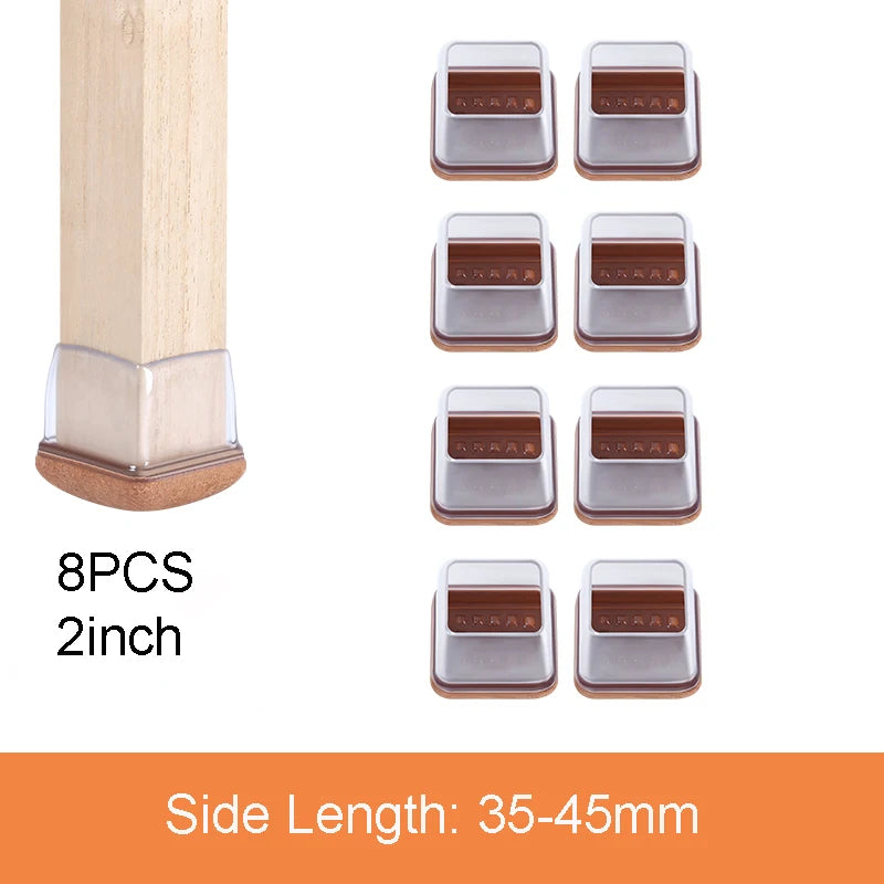 Table Chair Leg Protector Covers with Felt Pads