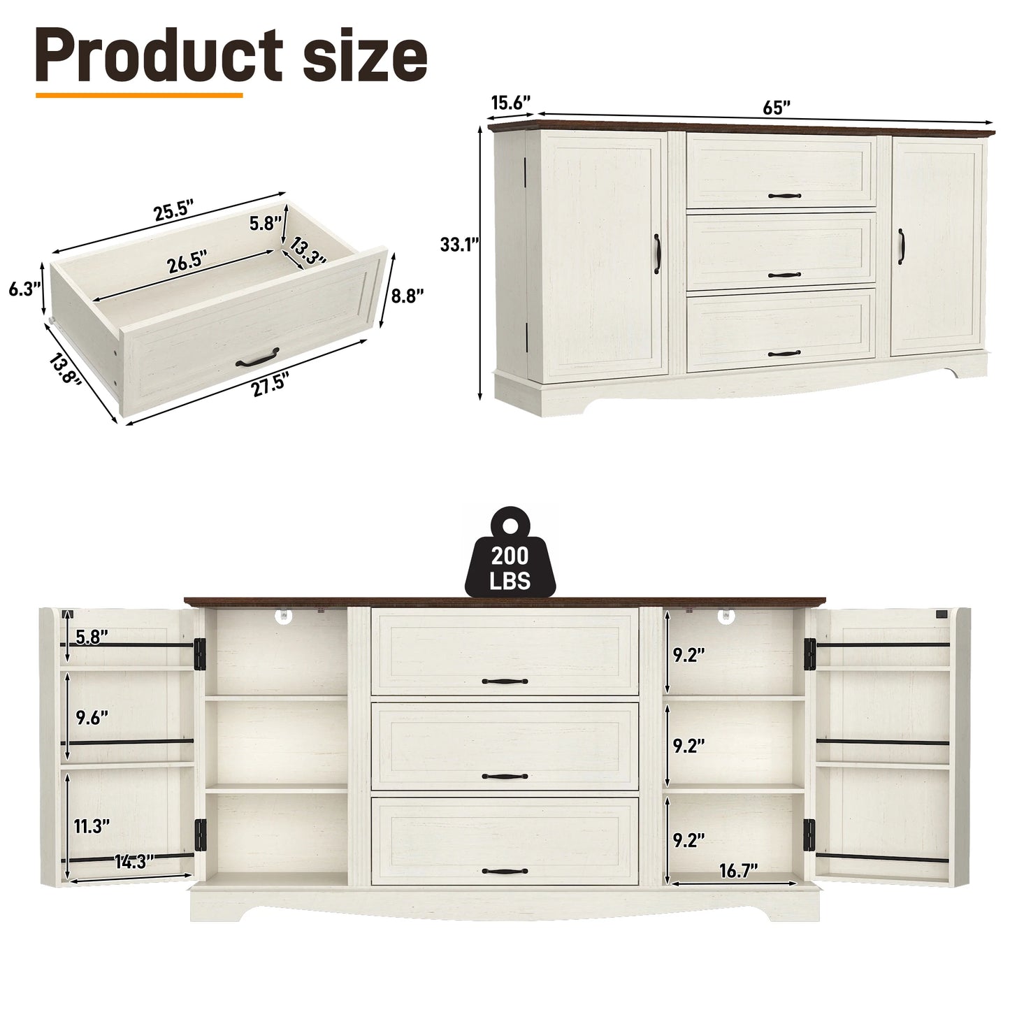 kitchen sideboards with drawer
