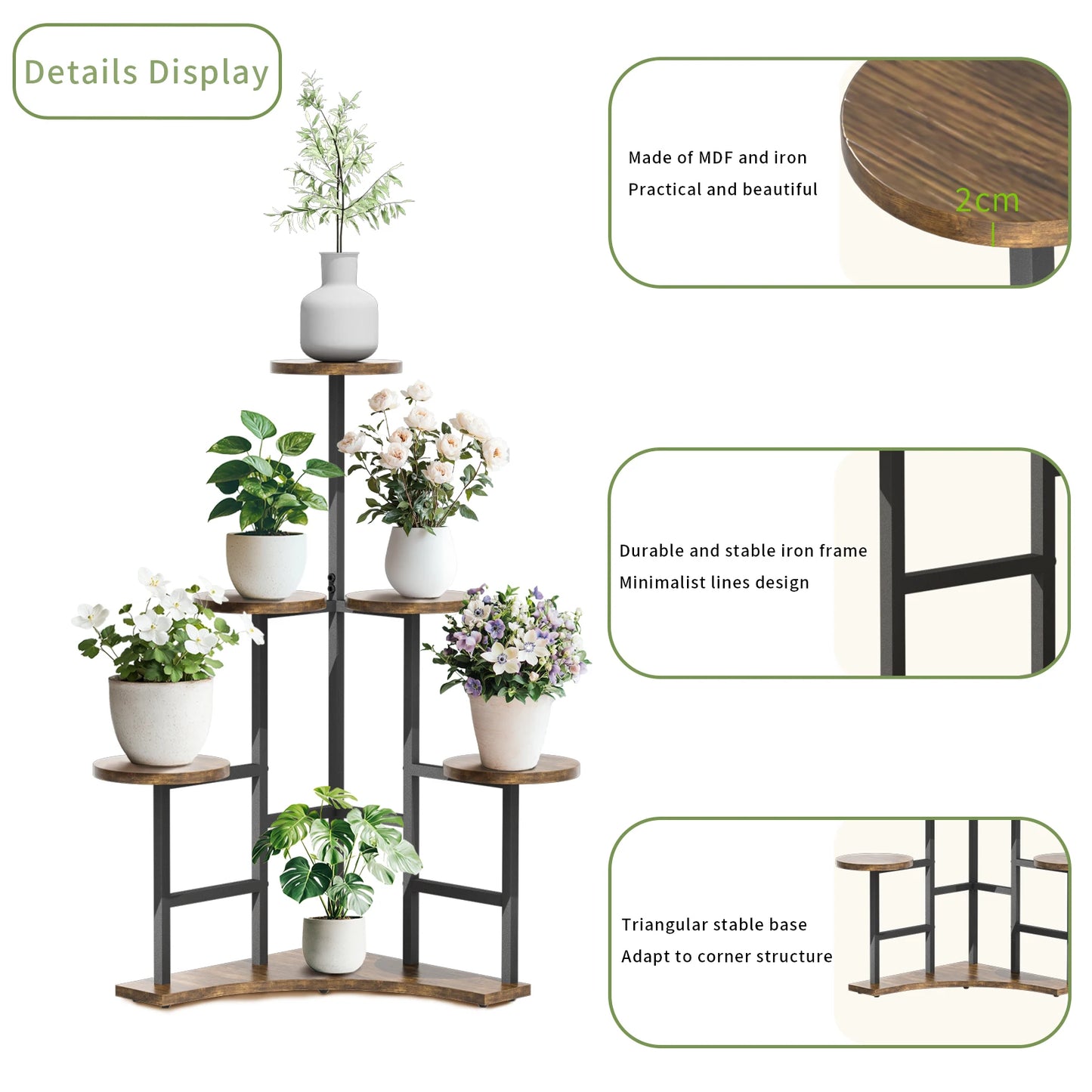 Corner Plant Display Stand