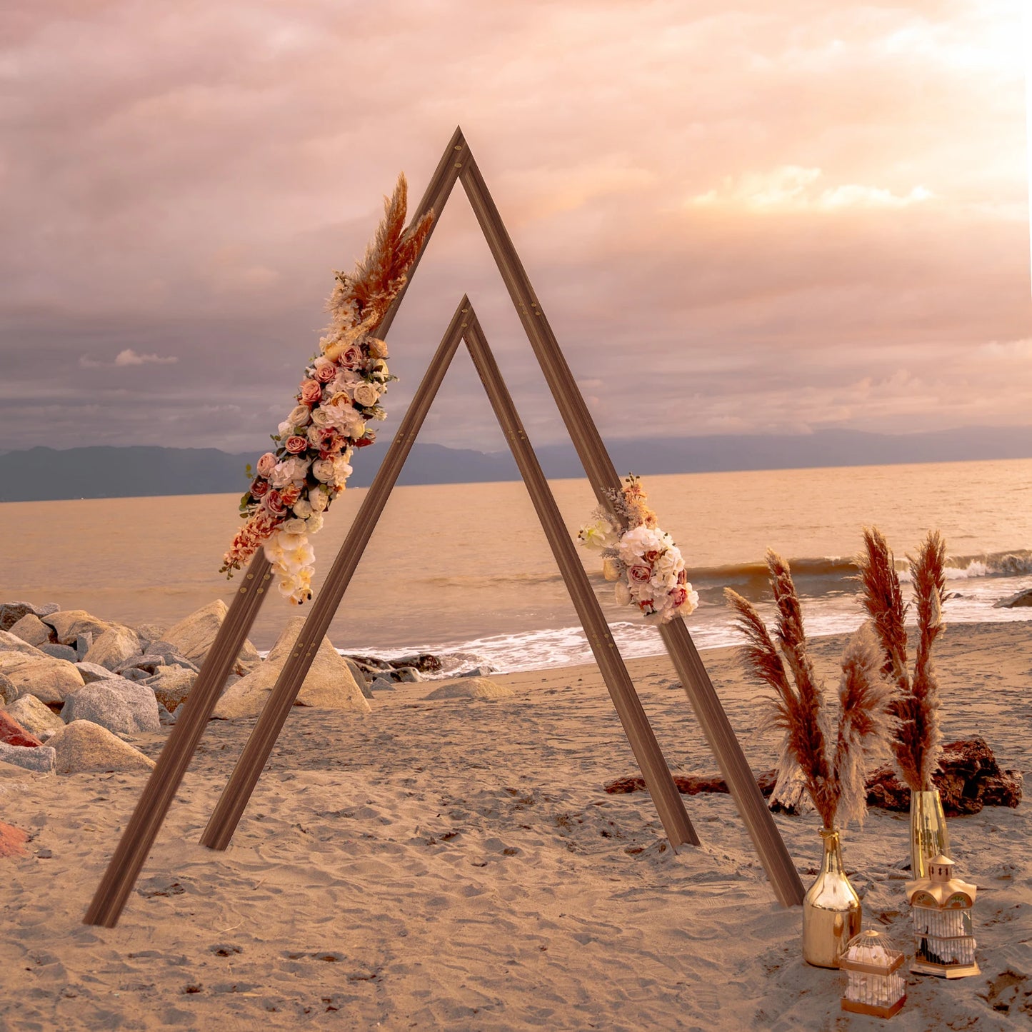 2-Pack Wooden Triangle Arch